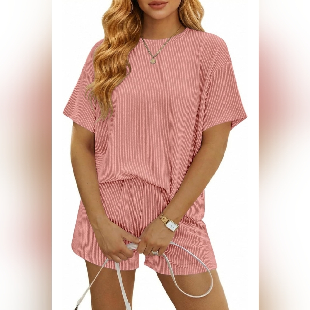 Casual Pink Striped Women's Romper